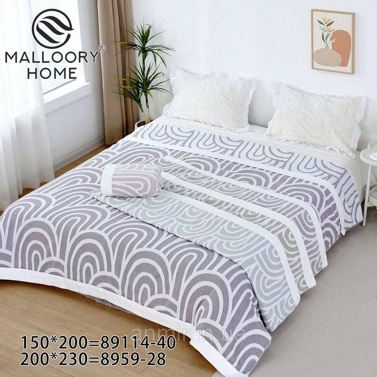 Покривало на ліжко УЗОРИ бавовна в подарунковій сумці розмір 150х200 см, кольору міксом