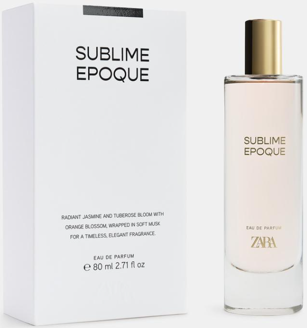Zara Sublime Epoque 80 ml парфумована вода в новому дизайні (злегка примята упаковка)(оригінал Іспанія), фото 1