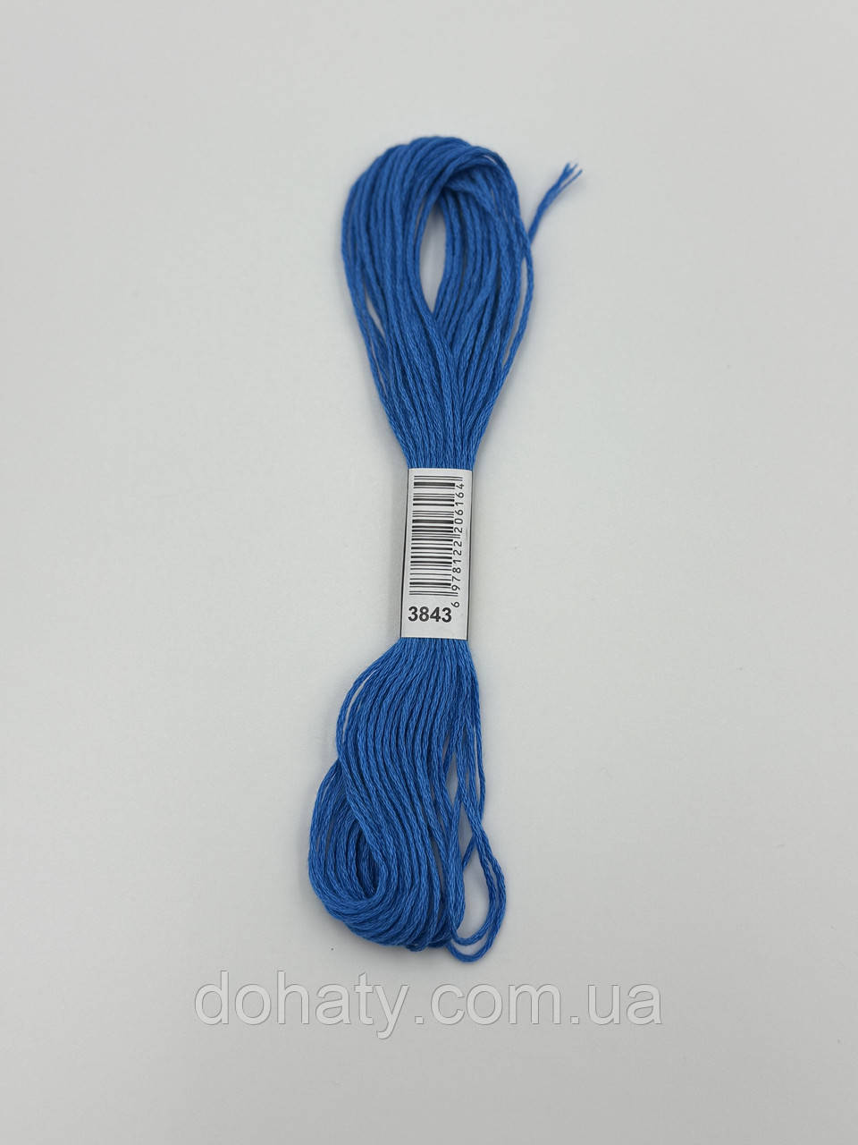 Нитки муліне 3843 Бірюзово-блакитний світлий - м’який для вишивання, фото 1