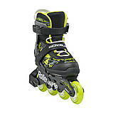 Ролики дитячі Rollerblade Microblade SL Black Lime 36.5-40.5, фото 3