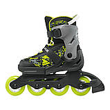 Ролики дитячі Rollerblade Microblade SL Black Lime 36.5-40.5, фото 5