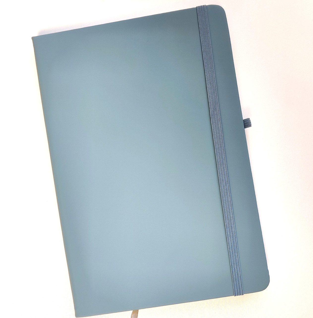 Блокнот в лінію А5 80 аркушів на резинці,сірий, фото 1