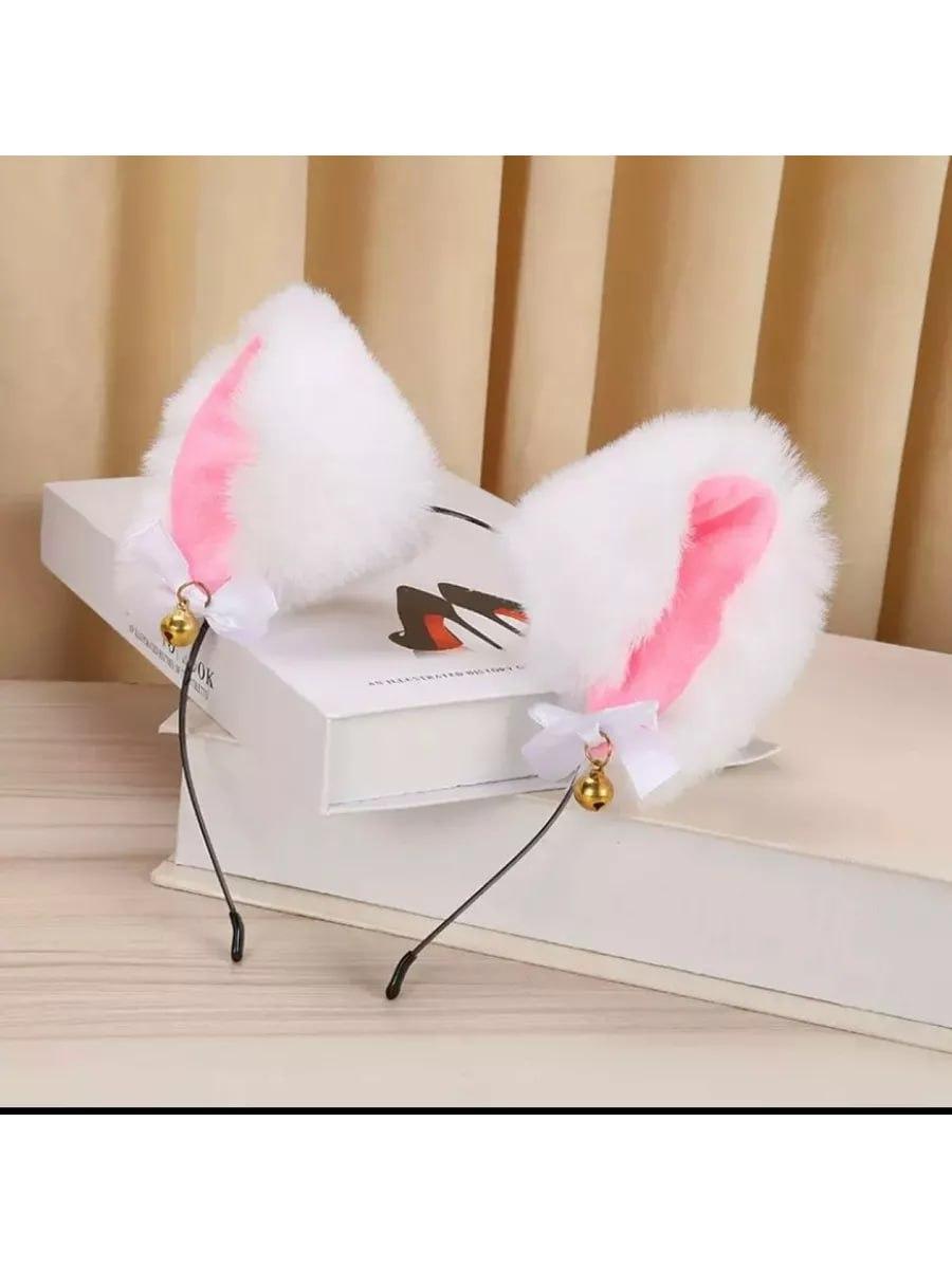 Обруч вушка Білий П-013