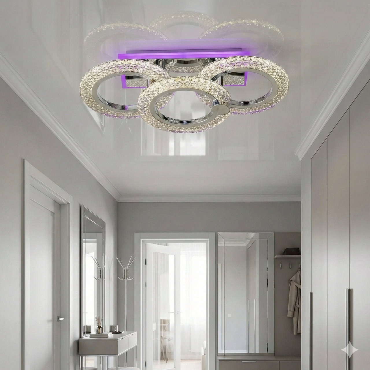 Люстра стельова SVET 56W до 12 м² колір Хром SC-2100/2+1C CR 3color, фото 1