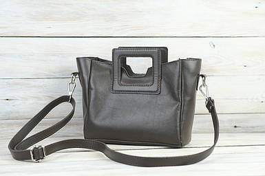 Сумка Каміла з натуральної шкіри колір Шоколад