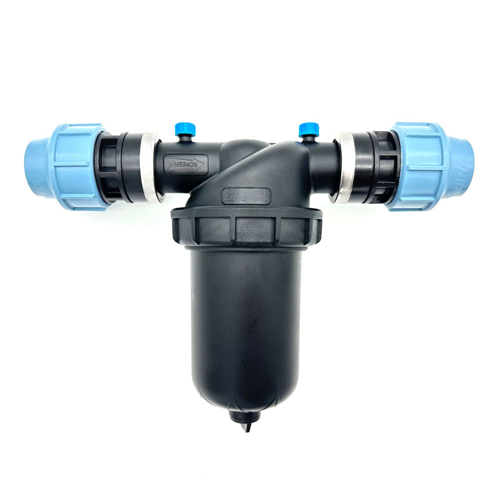 Сітчастий фільтр для крапельного поливу на 40 трубу, 1½" дюйма, до 20 м³/год, в комплекті з муфтами, фото 1