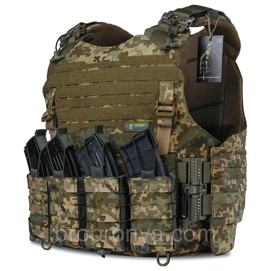 Плитоноска WARMOR Gen.4 + 4 підсумки под магазини. Піксель