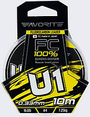 Флюорокарбон Favorite U1 FC 10m #4.0/0.33mm 16.0lb/7.25kg