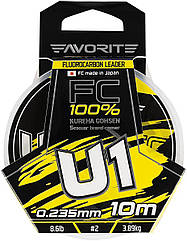 Флюорокарбон Favorite U1 FC 10м #2.0/0.235mm 8.6lb/3.89kg