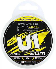 Флюорокарбон Favorite U1 FC 20m #24/0.81mm 87.2lb/39.57kg