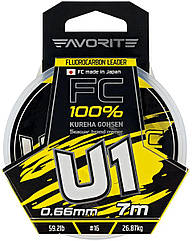 Флюорокарбон Favorite U1 FC 7m #16/0.66mm 59.2lb/26.87kg