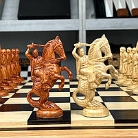 Шахи дубові зі стилізованими фігурами 56х56см, фото 6