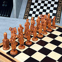Шахи дубові зі стилізованими фігурами 56х56см, фото 4