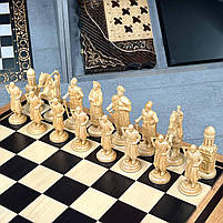 Шахи дубові зі стилізованими фігурами 56х56см, фото 5