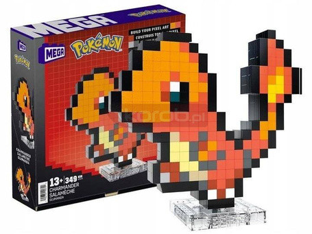 MEGA CONSTRUX BLOCKS 349 el POKEMON CHARMANDER PIXEL ART HTH76