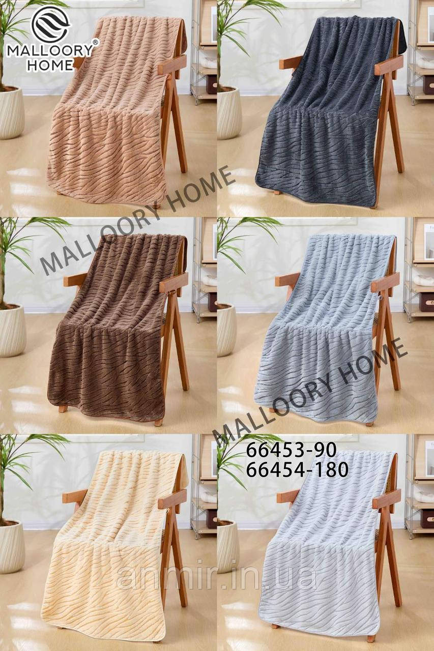 Рушник для обличчя однотонний ВОЛНА мікрофібра, кольору міксом