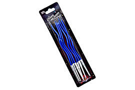 Свічки для торту коктейльні "Хром" сині ТМ "Твоя Забава" (6шт.)