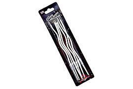 Свічки для торту коктейльні "Пастель" білі з позолотою ТМ "Твоя Забава" (6шт.)