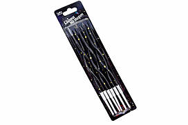 Свічки для торту коктейльні "Пастель" чорні з позолотою ТМ "Твоя Забава" (6шт.)