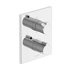 JUDIT система душова прихованого монтажу (термостат 3 функції, душ 250*250 мм ABS, лійка 3 режими, вилив, шланг 1500 мм PVC), хром, фото 3