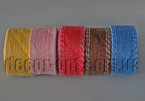 Лента-мешковина с ниткой 4,0см/10ярд