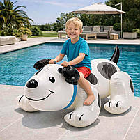 Дитячий надувний плотик Intex 57521 «Цуценя» 108×71 см — надувний матрац для купання, з ручками, до 55 кг, 3+, фото 2