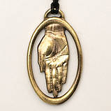 Амулет Щаслива Долоня Бронзове покриття / Амулет Щаслива Долоня Бронзове покриття 2x2 см, фото 3