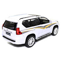 Іграшкова машинка металева «Toyota Land Cruiser Prado» Автопром Тойота джип, білий, 14*5*5 см, (68482), фото 3