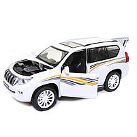 Іграшкова машинка металева «Toyota Land Cruiser Prado» Автопром Тойота джип, білий, 14*5*5 см, (68482), фото 7