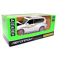 Іграшкова машинка металева «Toyota Land Cruiser Prado» Автопром Тойота джип, білий, 14*5*5 см, (68482), фото 8