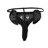 Мужские стринги "Слоник" - Черный - М/L/XL