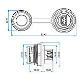 Герметична панельна USB розетка YU-USB3-JSX-01-001 CNLINKO, фото 4