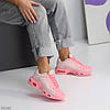 Легкі яскраві рожеві текстильні пудрові кросівки, фото 4