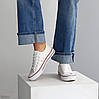 Білі текстильні кеди класичний спортивний дизайн, фото 8