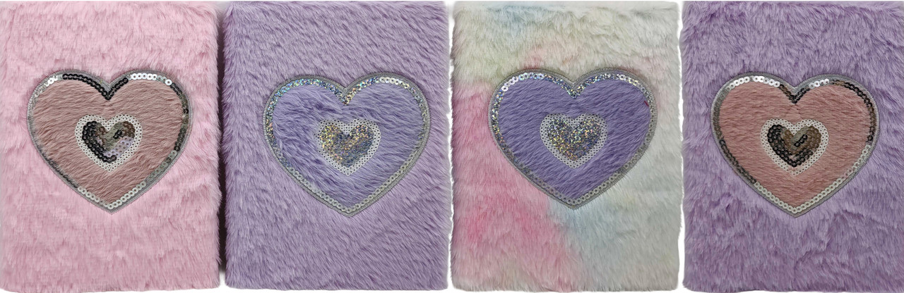 Блокнот А5/80арк. хутр.обкл."Серце" кліт., 4в.(2*50), фото 1