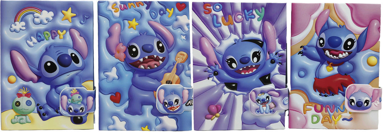 Блокнот на магніті 80арк. "Стіч" 13*18см,клітина/лінійка,100г/кв.м, 4в.(8*16), фото 1