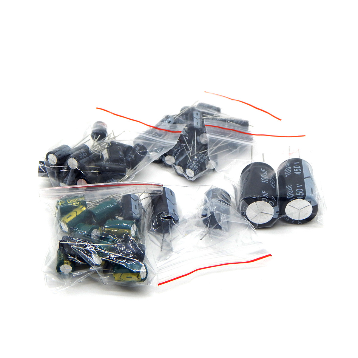 Набір високовольтних конденсаторів електролітичних 450V (9 типів, 98 шт.), фото 1