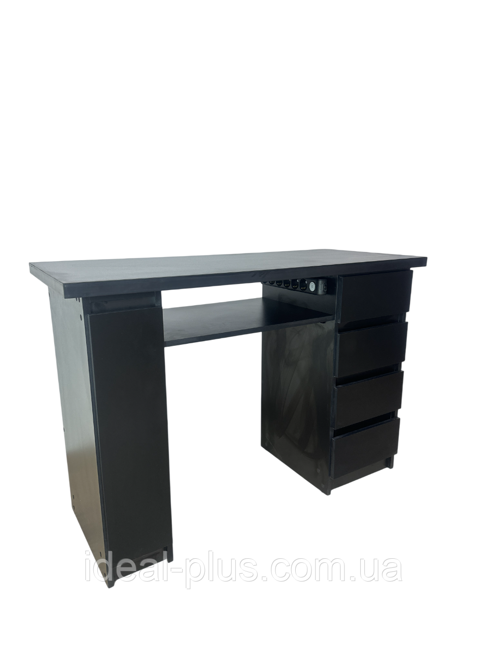 Манікюрний стіл з відкритою полицею карго-поличками та тумбою на 4 ящики СМ400-02_МR, фото 1