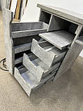 Стіл для майстра манікюру СМ200-19_MR робочий стіл з розетками тумбою на 3 ящики і карго, фото 6
