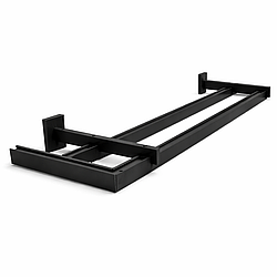 Карниз для штор подвійний настінний з кутами Арін Квадро Чорний