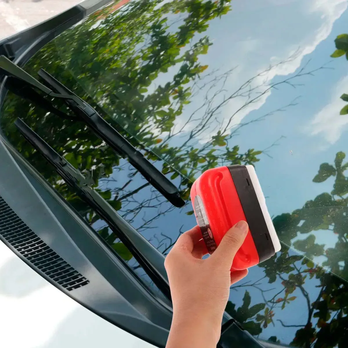 Губка для очищення скла антидощ Oil film cleaner AND 5441, фото 1