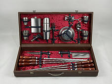 Набори шампурів у кожаному кейсі