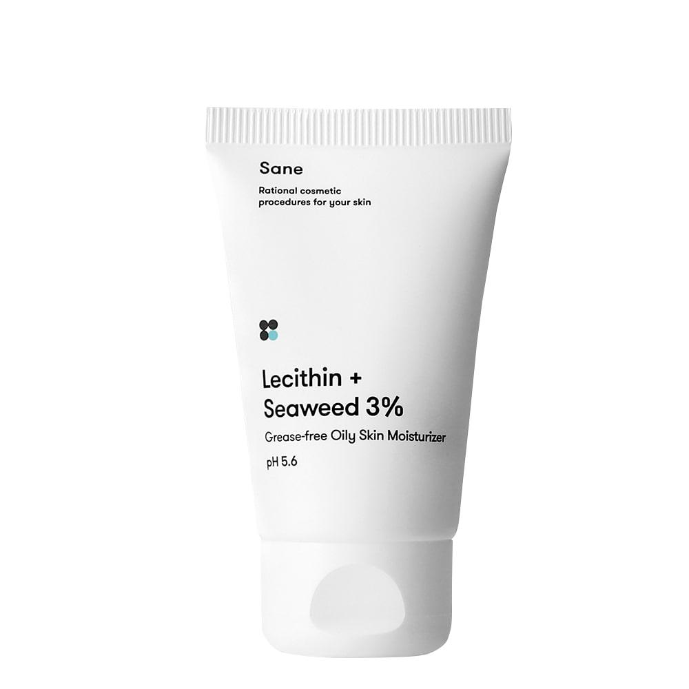 Крем для жирної шкіри обличчя з лецитином та морськими водоростями 3% Sane 40 мл, фото 1