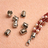 Кінцевик "наконечник" 5 х 7мм срібло, за 1шт 12662