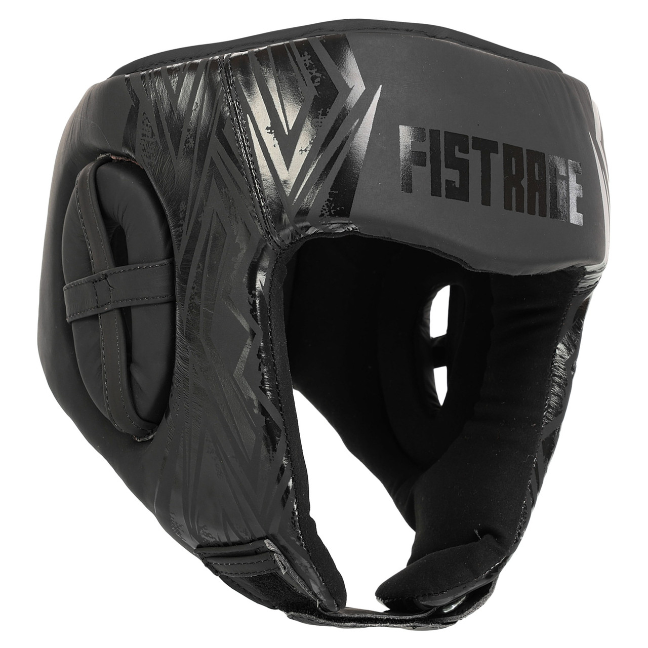 Шолом боксерський відкритий шкіряний FISTRAGE VL-7918  (S Чорний), фото 1