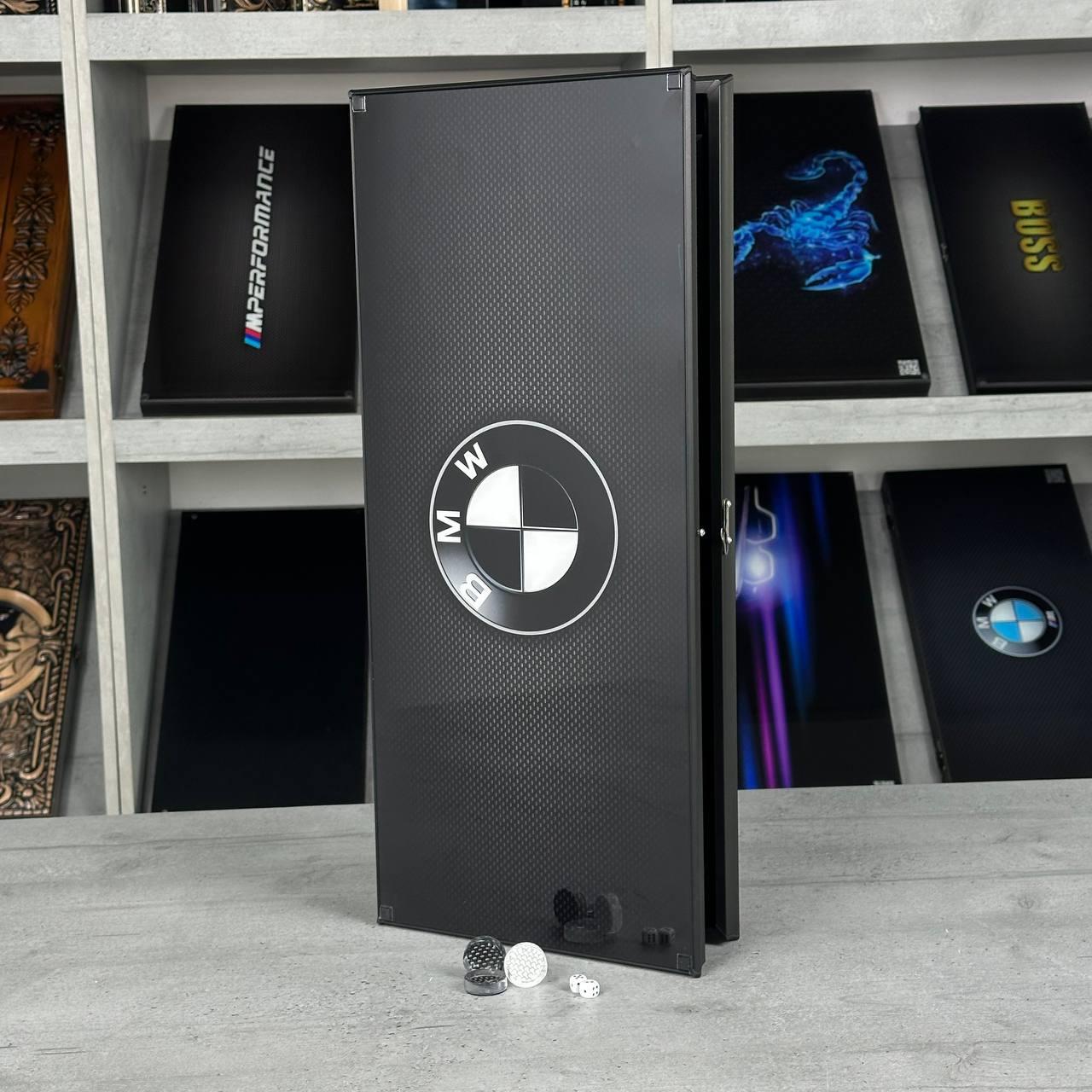 Нарди зі скла 61×27×5см логотип BMW, фото 1