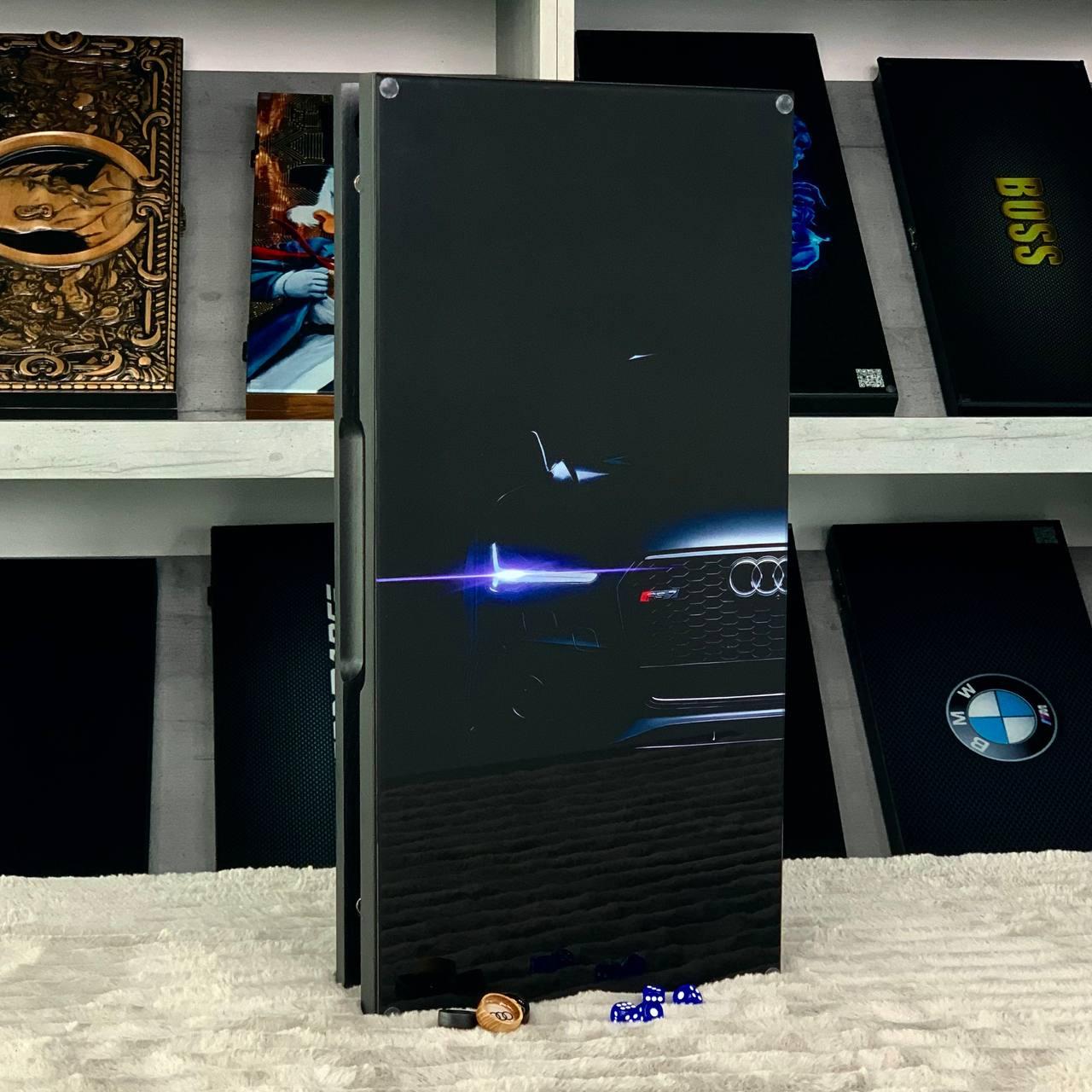 Нарди зі скла 50×24×6см логотип авто, фото 1