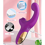 Вібратор — вуманайзер 2 в 1 для клітора та точки G, LIVMAN - Фіолетовий, фото 5