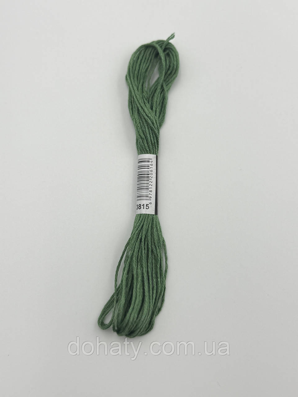 Нитки муліне 3815 Темно‑целадоновий - глибокий зелений для вишивання, фото 1