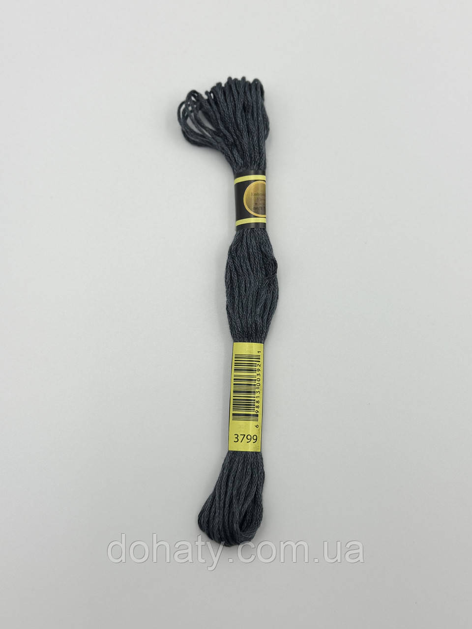 Нитки муліне 3799 Сірий дуже темний - насичений для вишивання, фото 1